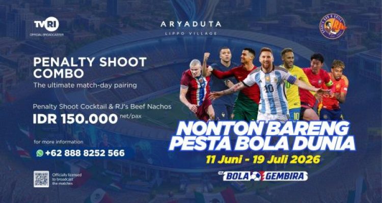 ARYADUTA Lippo Village, Nonton Bareng Resmi FIFA World Cup 2026™, RJ's Sports Bar & Grill