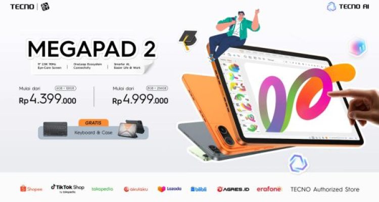 TECNO MEGAPAD 2, MEGAPAD SE 2, Tablet yang Lebih Cerdas, dengan AI dan HiOS 16.3